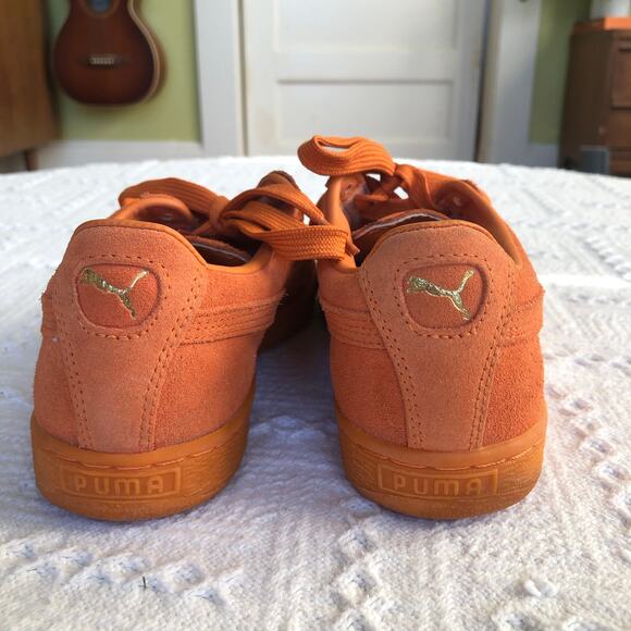 PUMA Suede Classic Mono Iced Russet Orange Men 6.5 / Women 8 EU 38.5 Sneakers - Picture 4 of 9